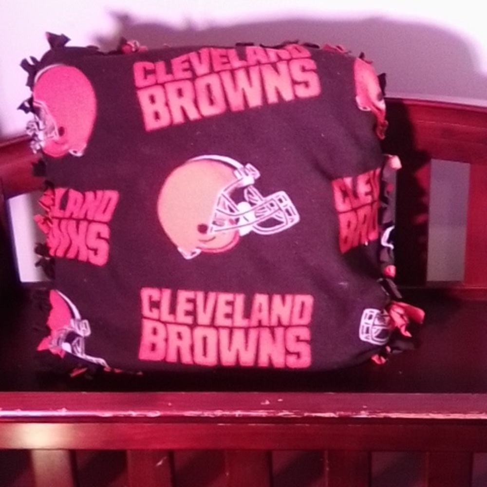 Cleveland browns throw pillow